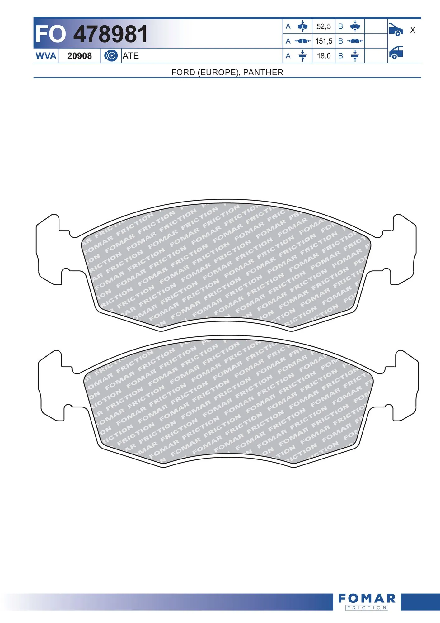 Brake Pad Set, disc brake